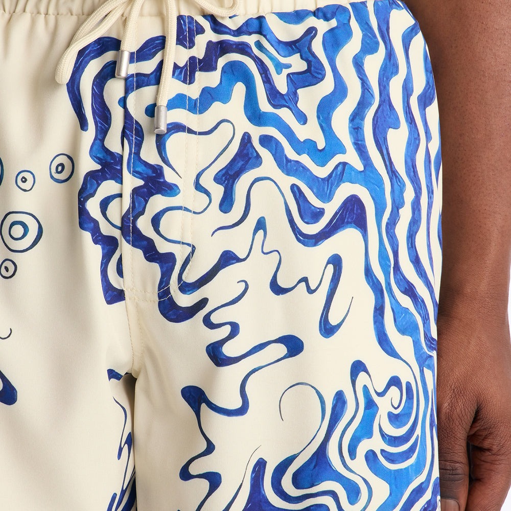 Abstract Mykonos Swim Trunk 7â3