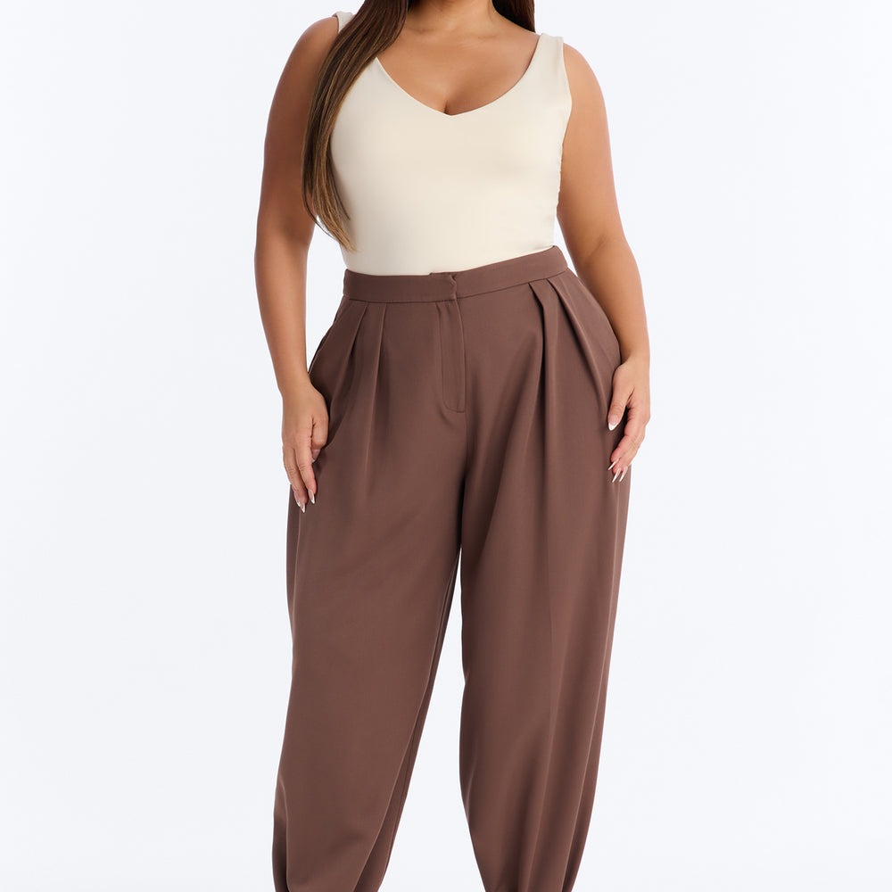 Alex Metal Cuffed Jewellery Straight Leg Trouser