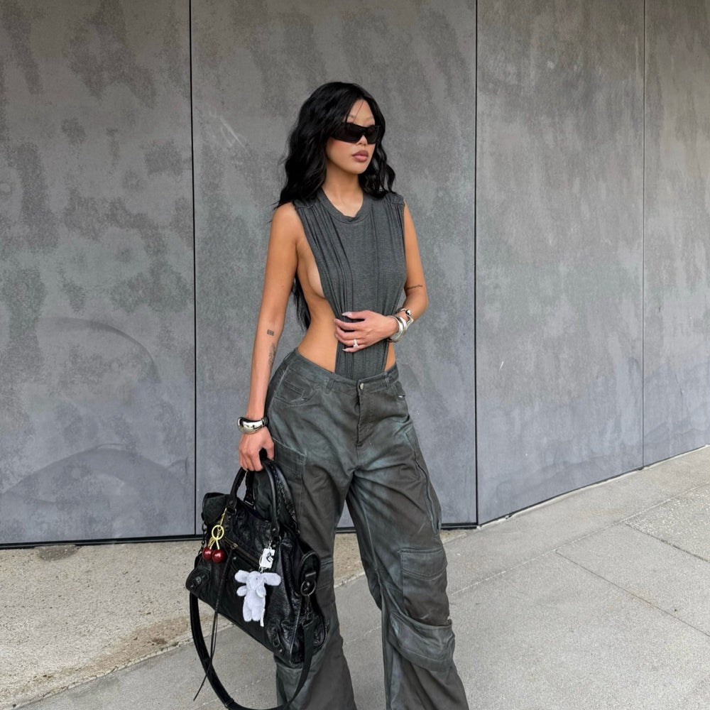 Abigail Low Rise Barrel Leg Cargo Pant