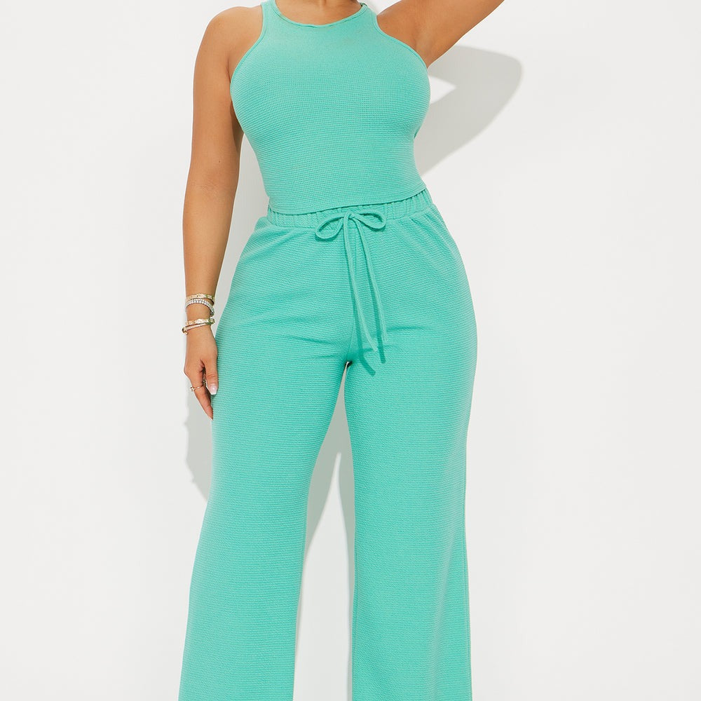 Alana Textured Wide Leg Pant Set