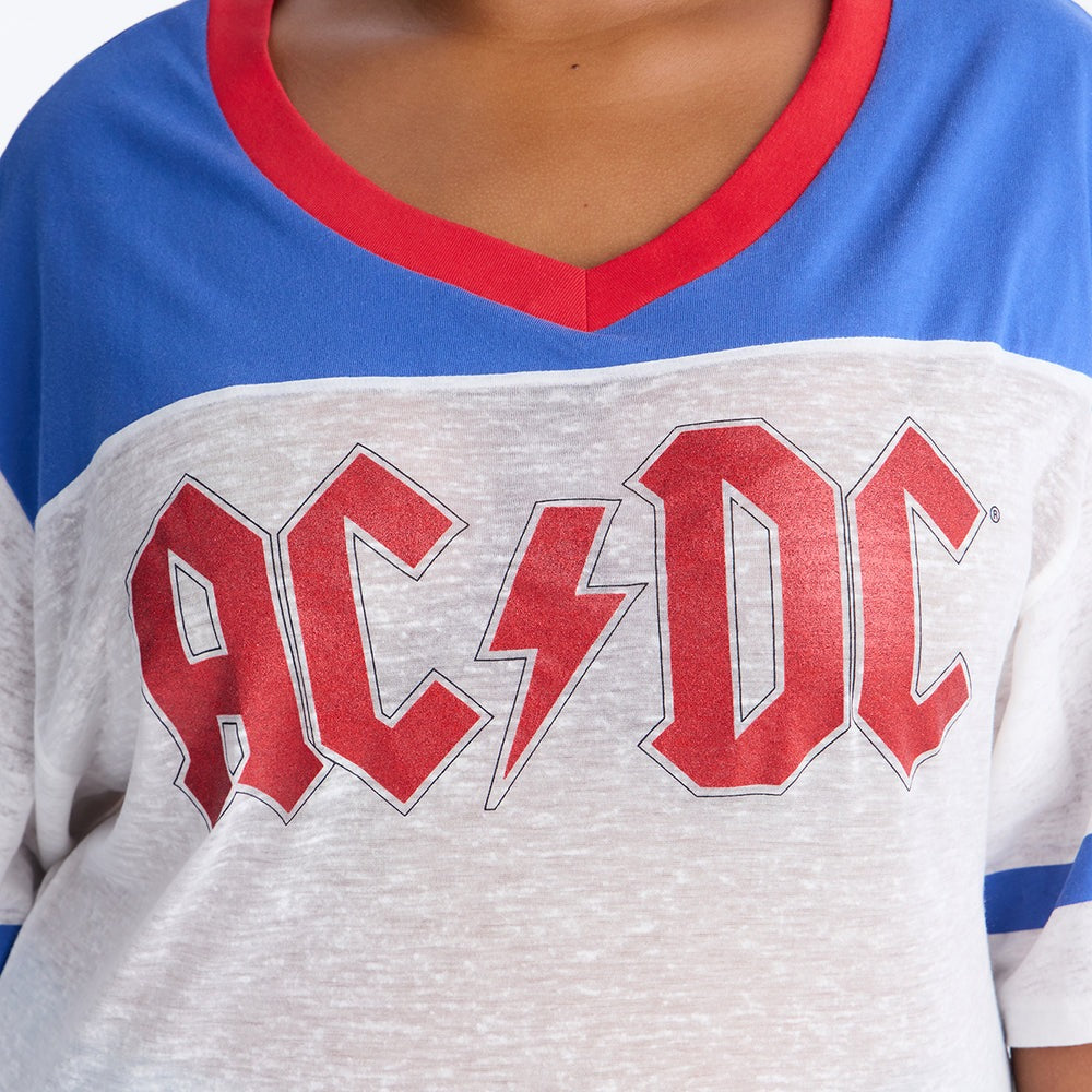 ACDC Burnout V-Neck Jersey