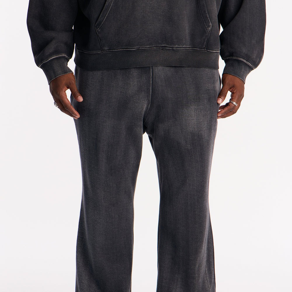 Acid Wash Heavyweight Slim Flare Sweatpants