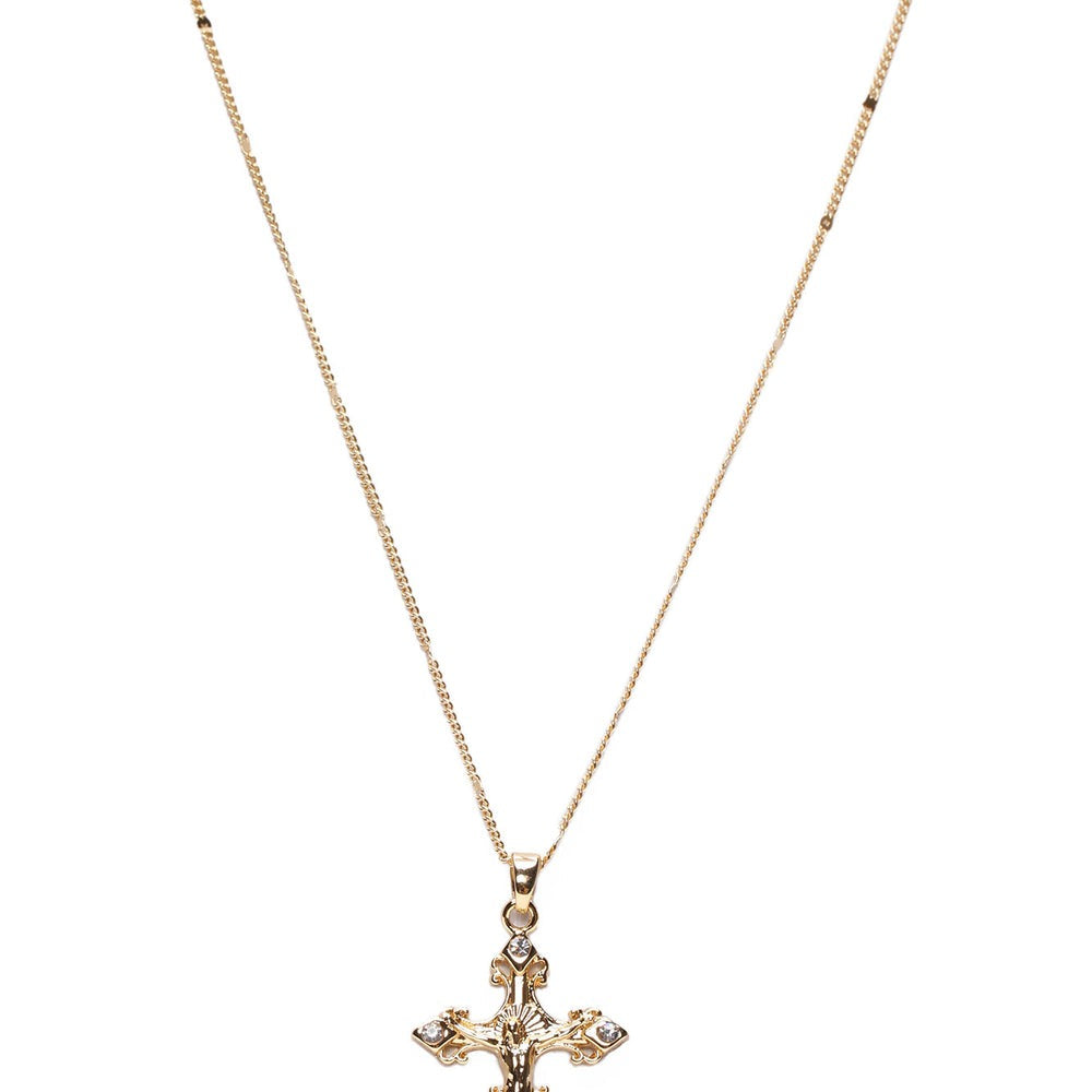 14K Gold Plated Cross Necklace