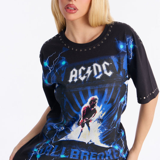 ACDC Studded Short Sleeve Studded Tshirt