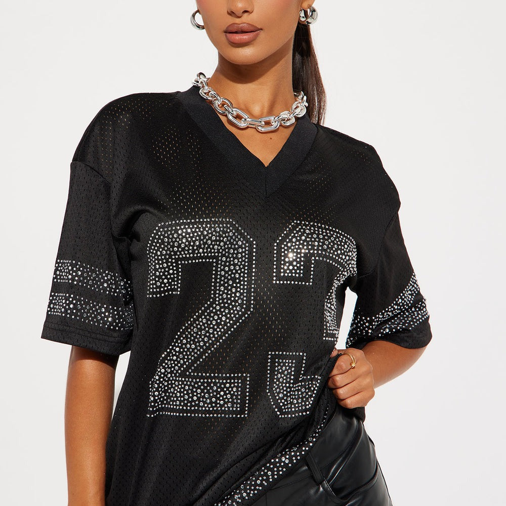 23 Rhinestone Jersey Tee