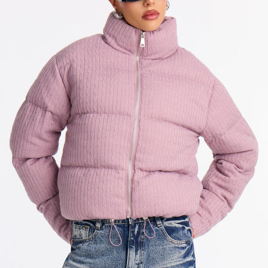 Alessia Cable Knit Puffer Jacket