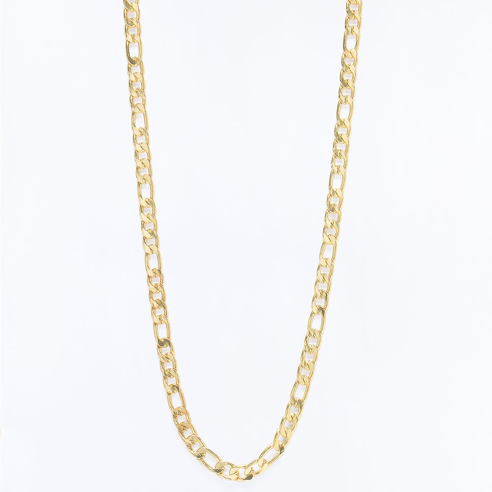 24â3 Figaro Chain 8mm Necklace
