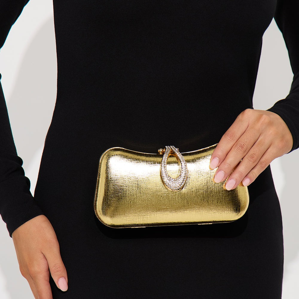 After Hours Faux Leather Clutch