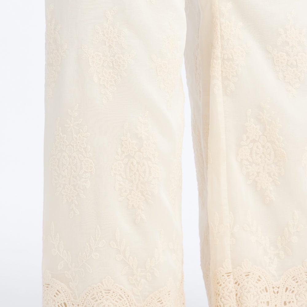 Adriane Embroidered Drawstring Wide Leg Pant