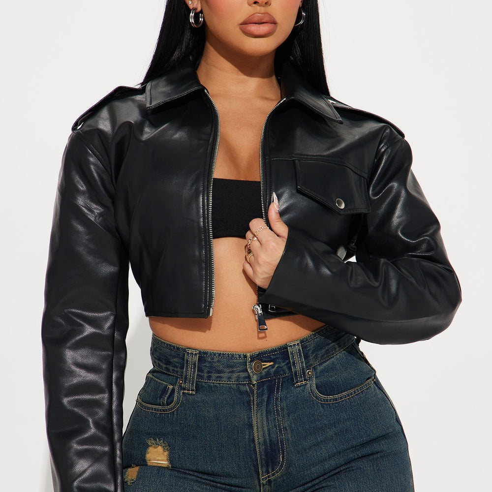 Alexis Cropped Moto Jacket