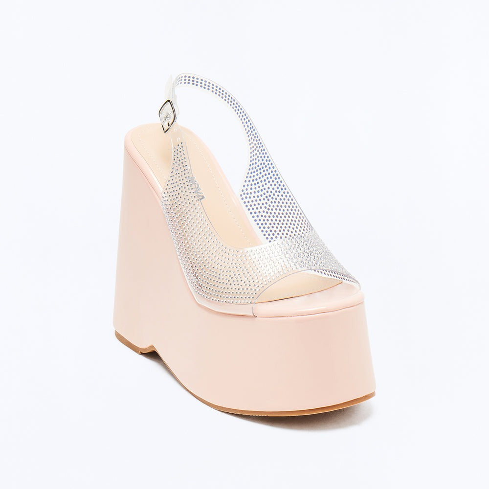 Alicia Rhinstone Platform Wedges