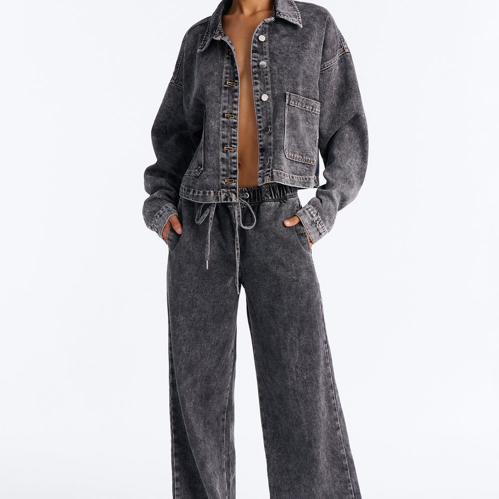 Airplane Mode Drapey Denim Shacket