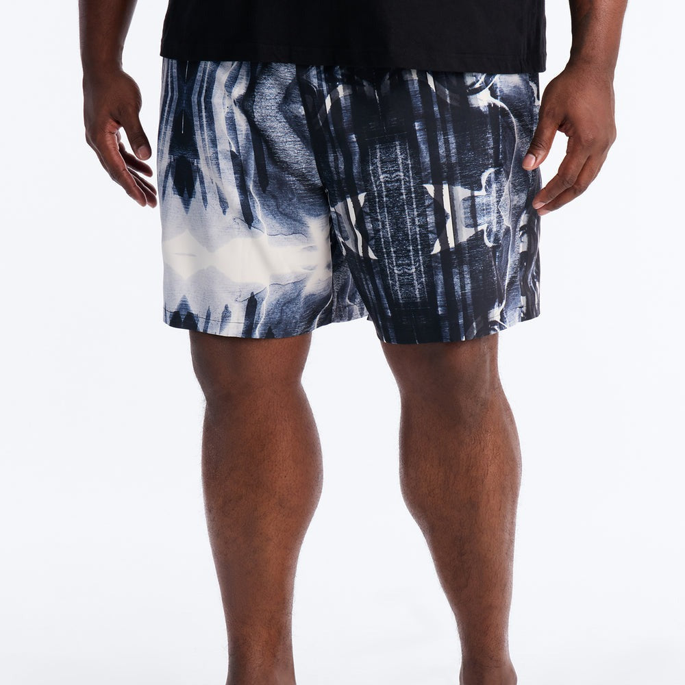 Abstract Oxide Printed Swim Trunk 7â3