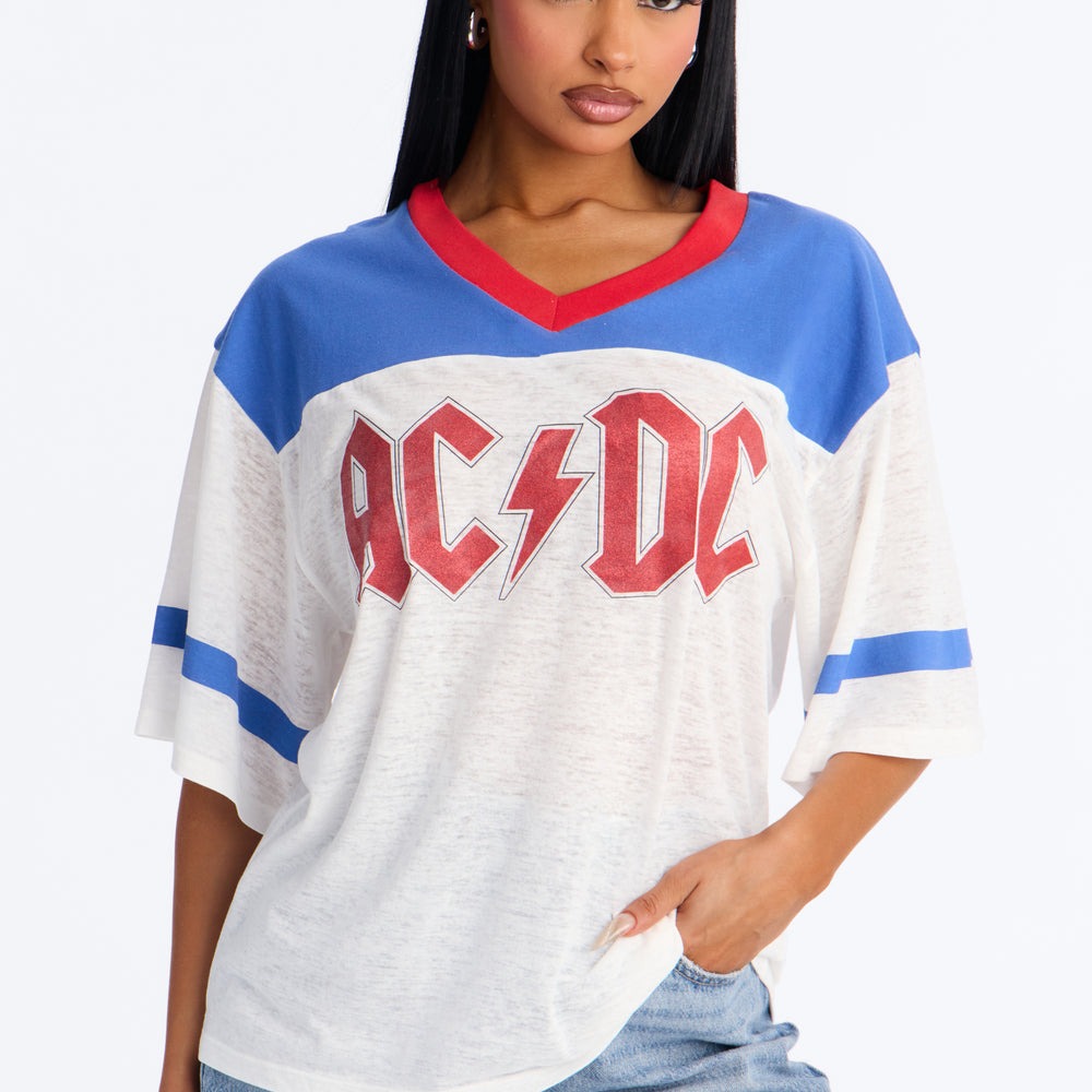 ACDC Burnout V-Neck Jersey