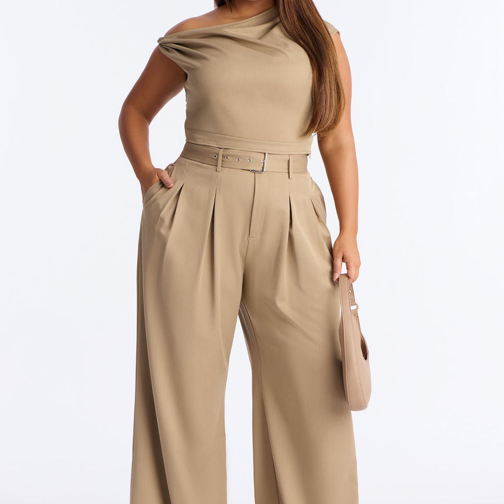 Adeline Off Shoulder Belted Pant Set