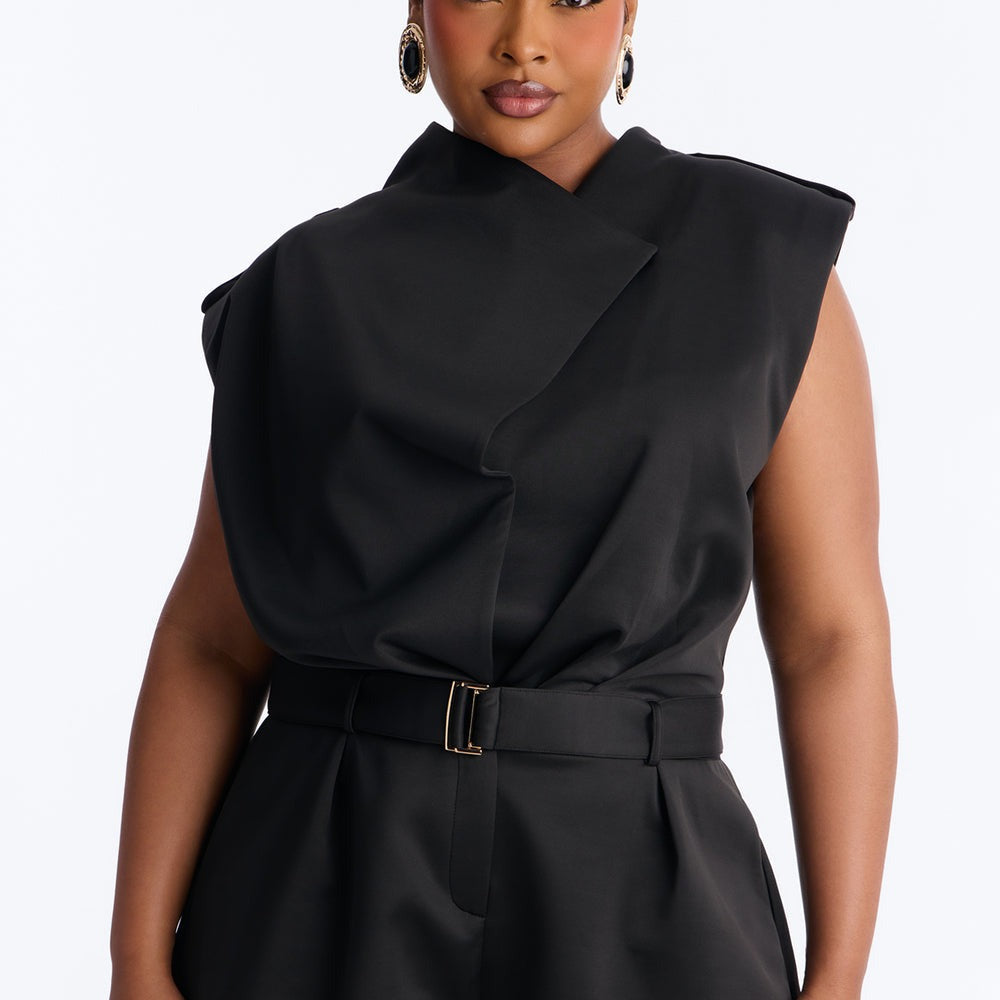 Alaria Belted Micro Romper