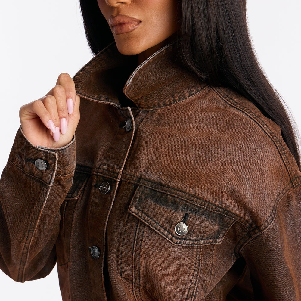 Abilene Coated Denim Trucker Jacket
