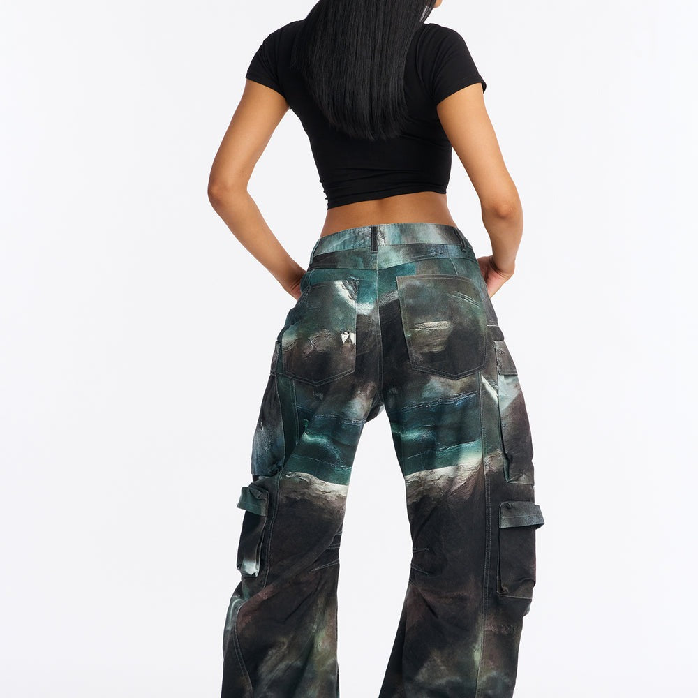 Alba Cargo Wide Leg Low Rise Pant 32â3