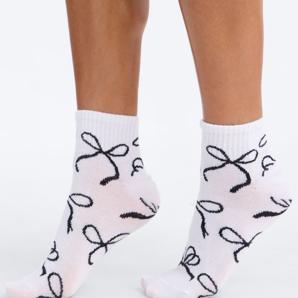 10 Pack Bow Quarter Length Socks